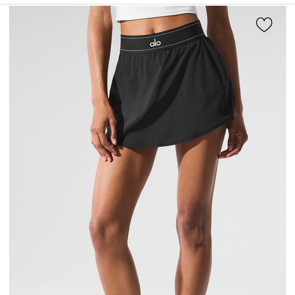 ALO Yoga Black Athletic Mini Skirt
